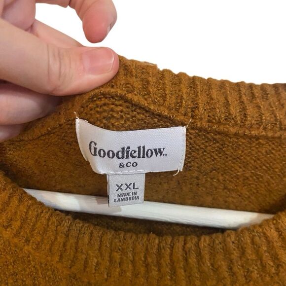 Good Fellow & Co XXL long sleeve sweater brown and blue - Picture 2 of 5